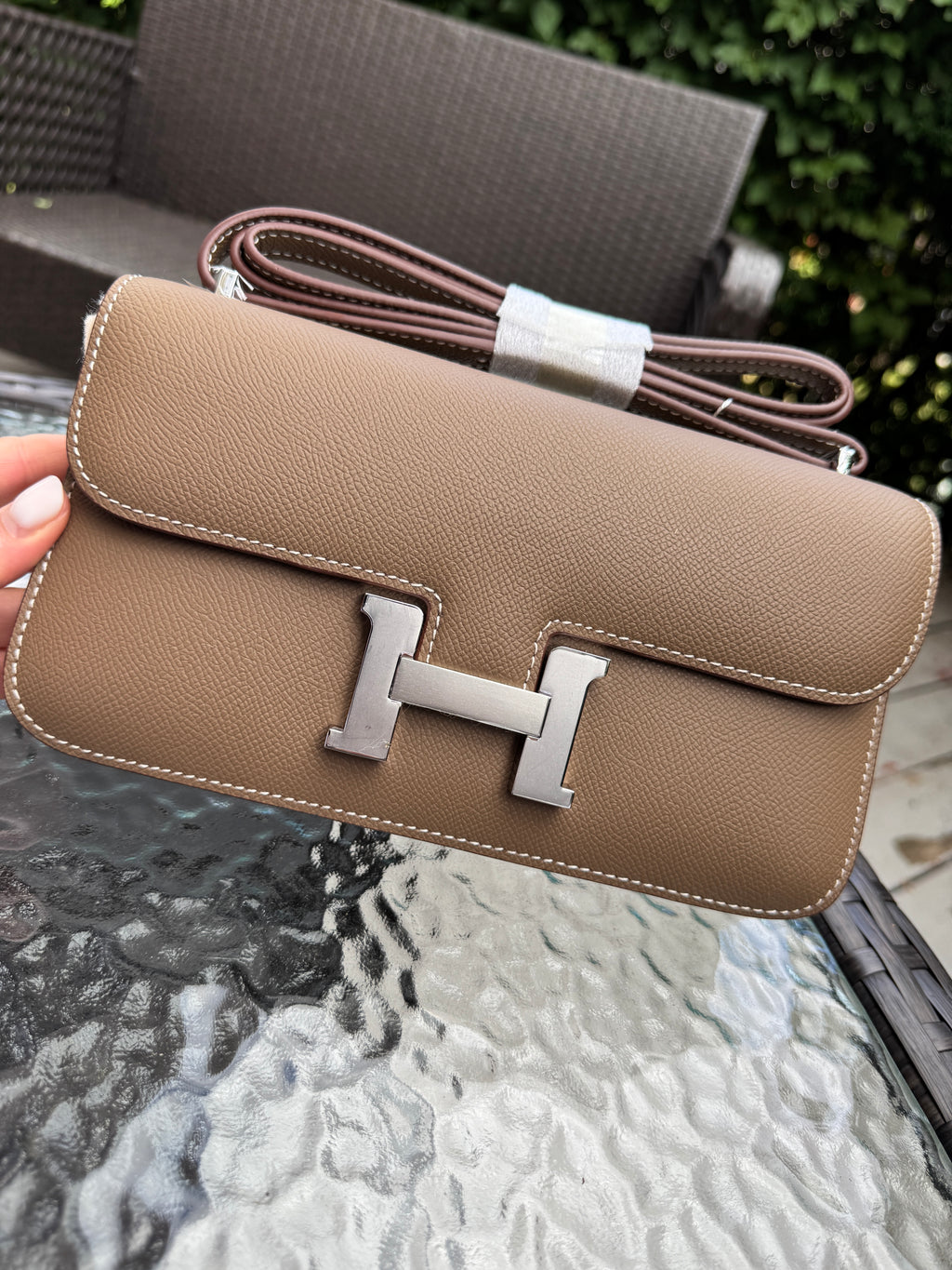 Taupe Luxe Crossbody Bag – Signature Edition