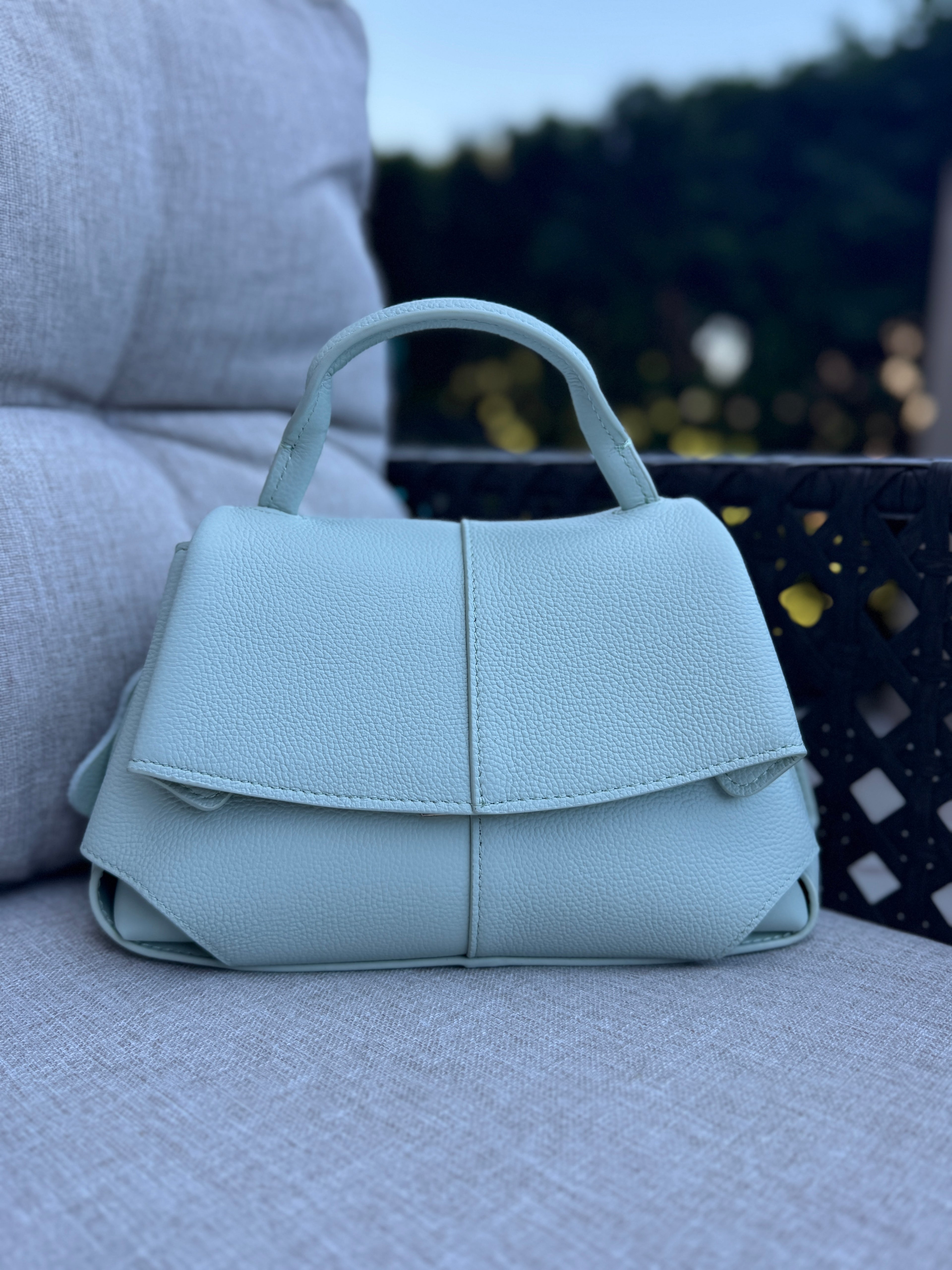 Celeste Mini Top Handle Bag – Soft Mint