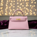 Mini Top Handle Crossbody Bag/ pink