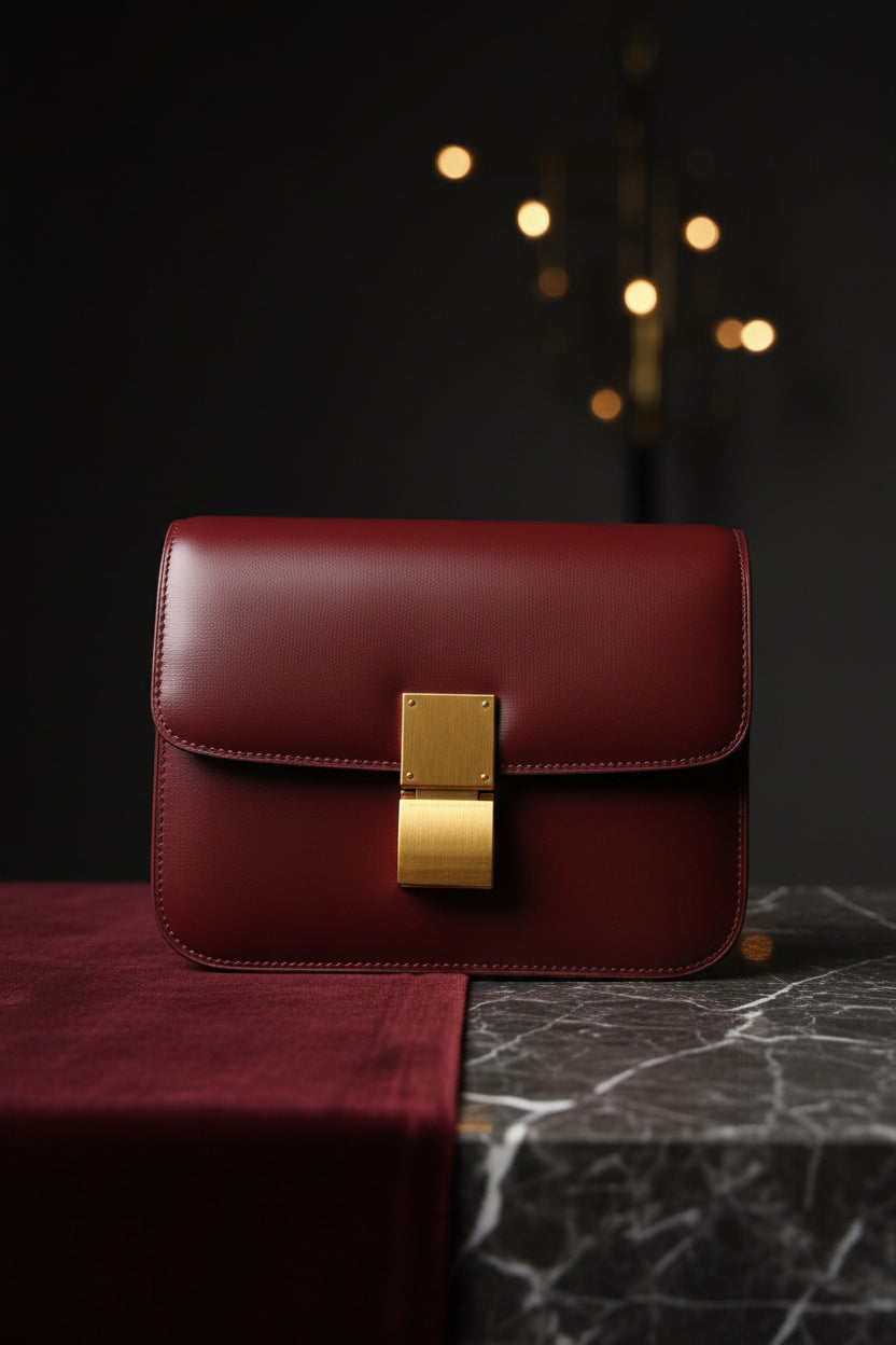 Bordeaux Gold Crossbody Bag – Signature Edition