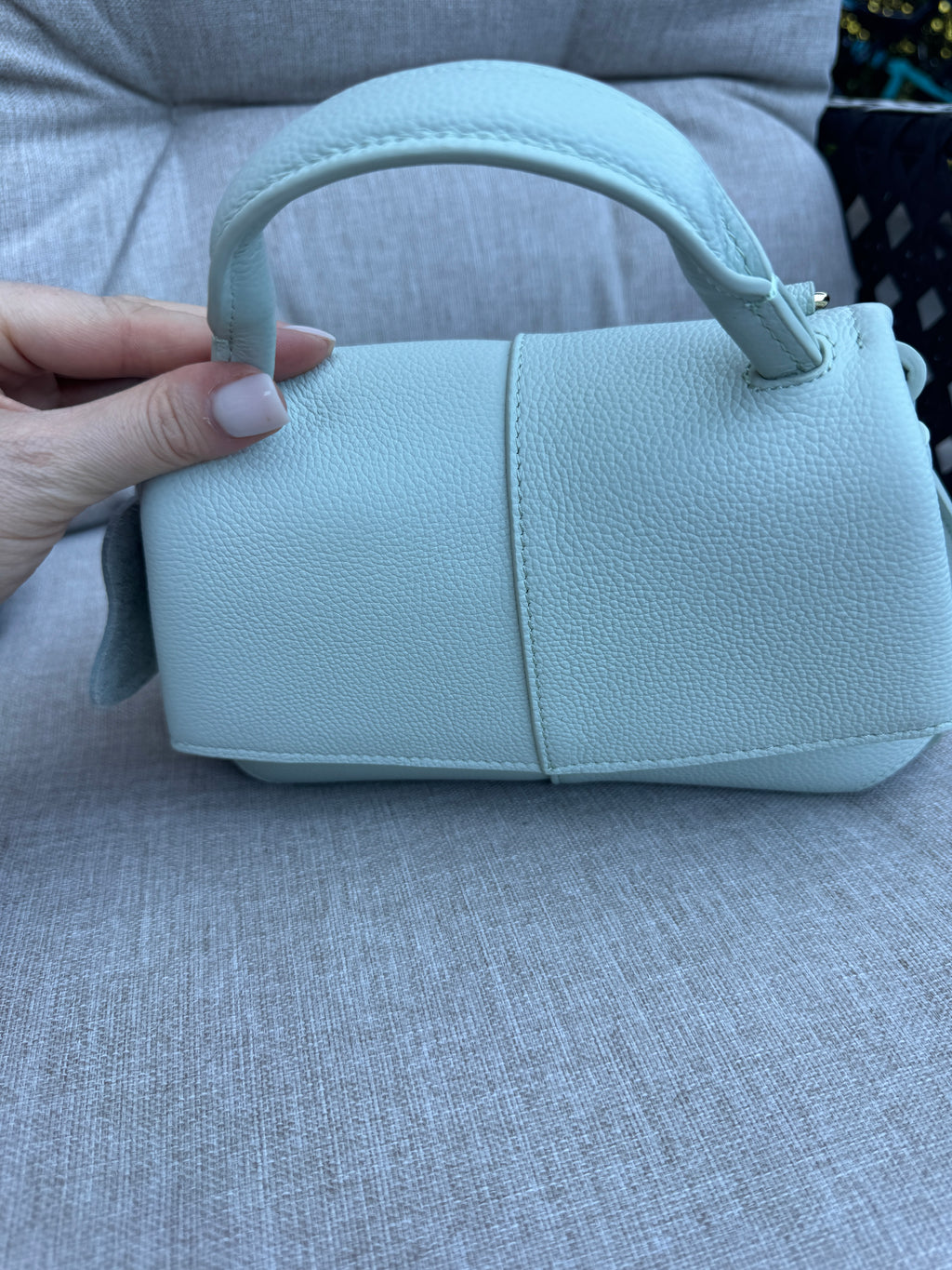 Celeste Mini Top Handle Bag – Soft Mint