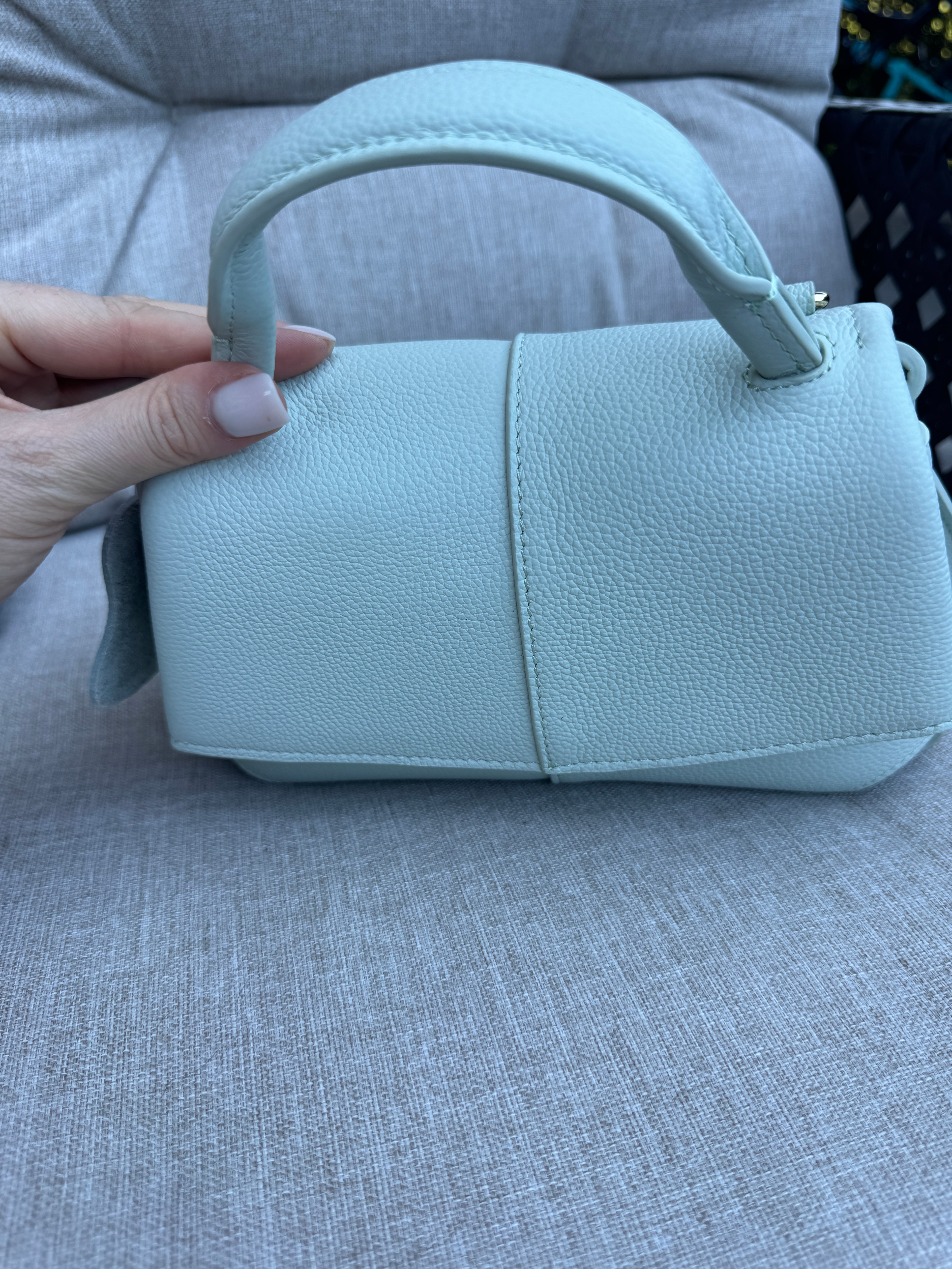 Celeste Mini Top Handle Bag – Soft Mint