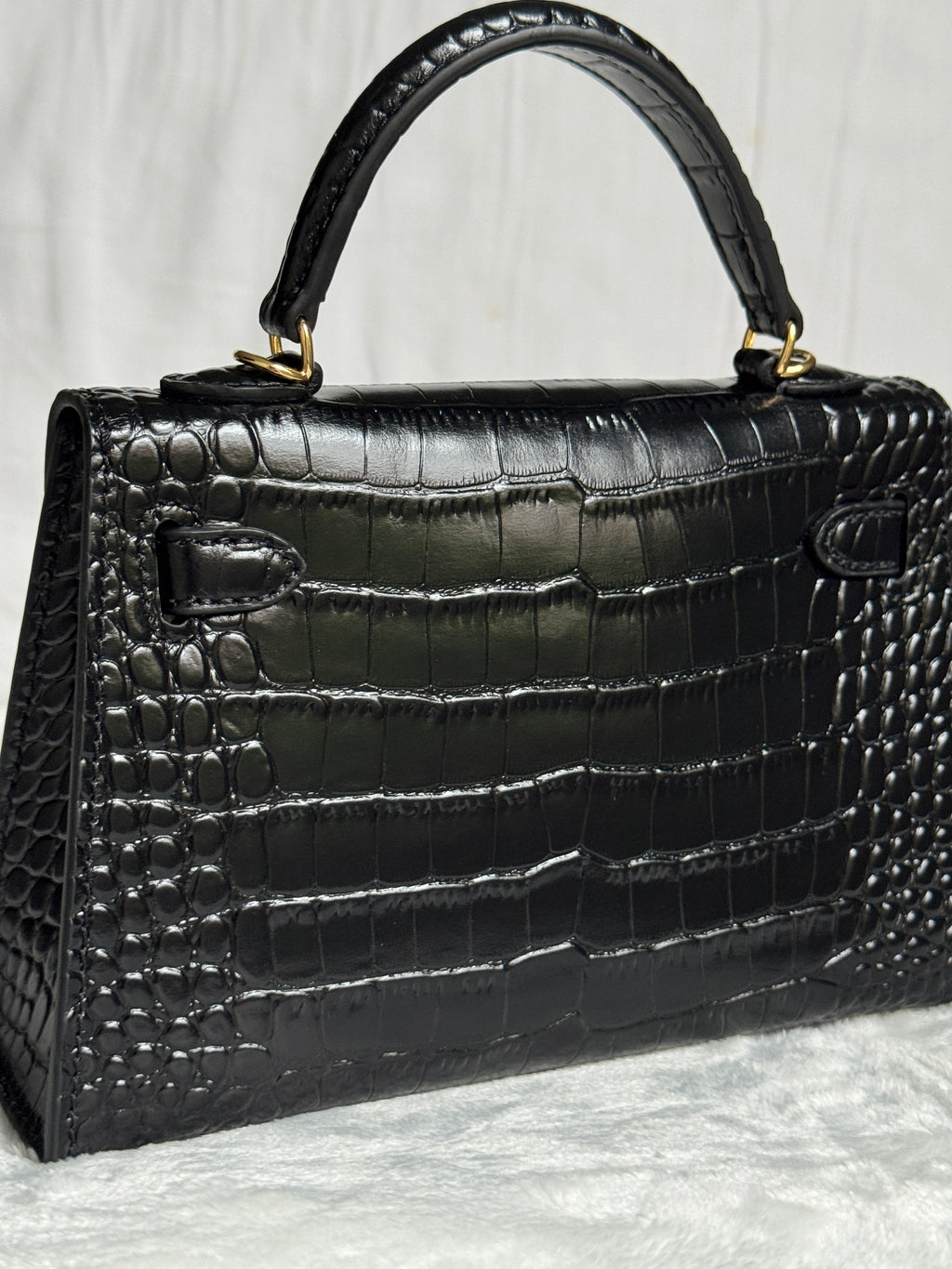 Mini Top Handle Crossbody Bag/black
