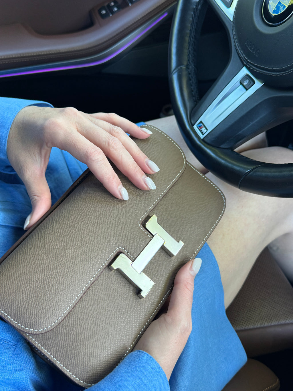 Taupe Luxe Crossbody Bag – Signature Edition