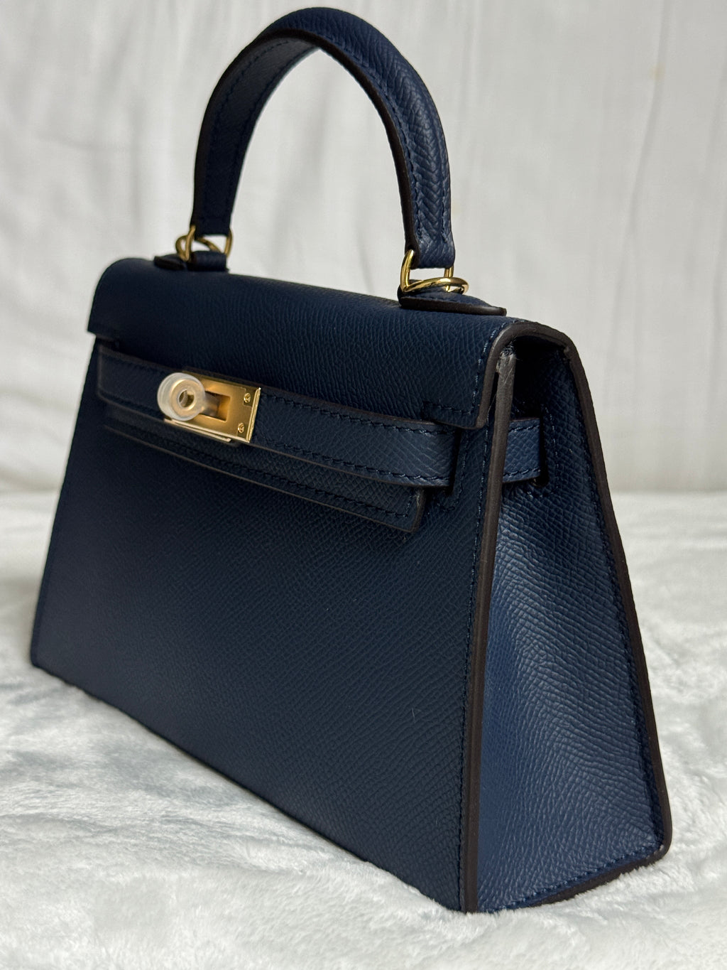 Mini Top Handle Crossbody Bag/ navy blue