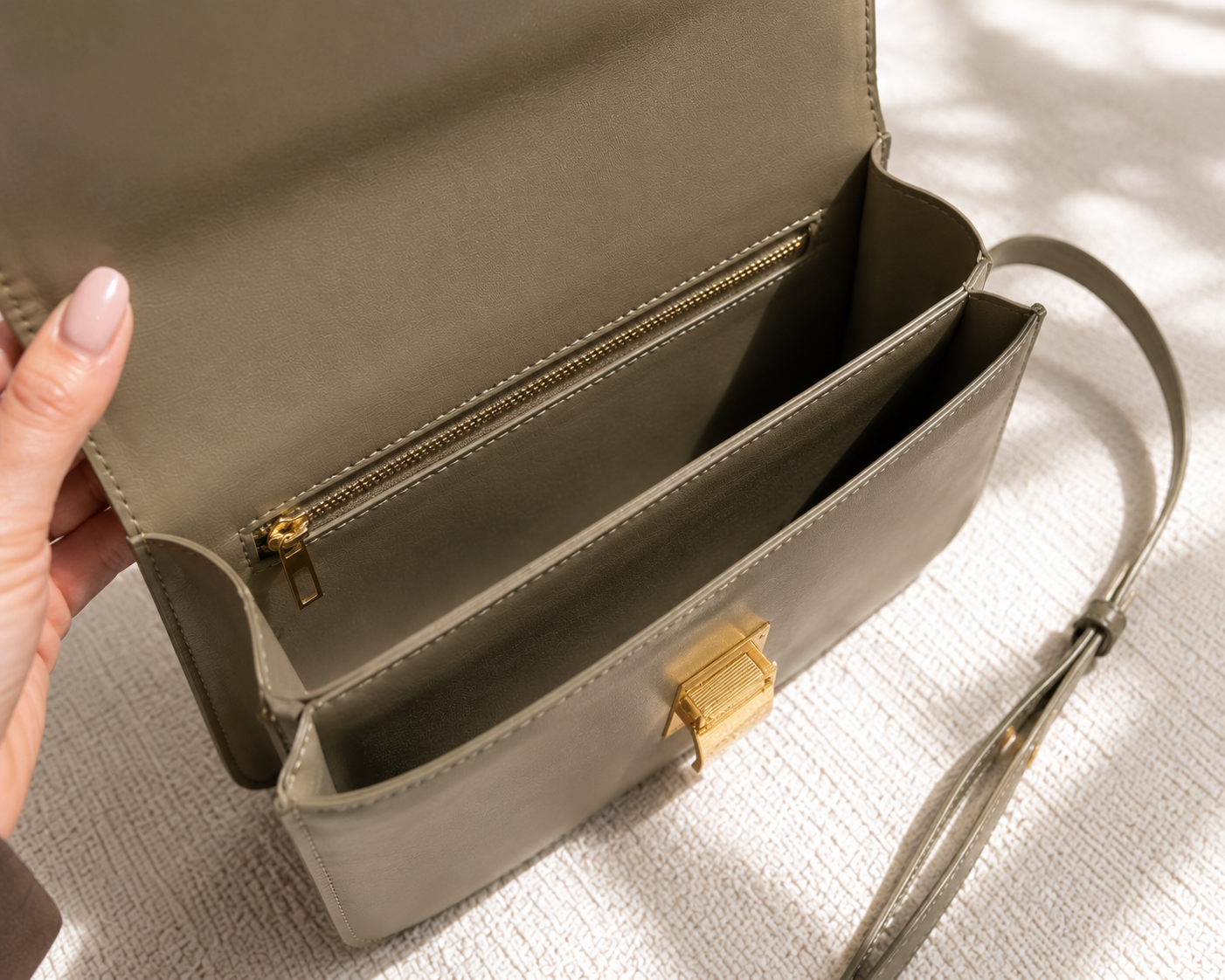 Olive Gold Crossbody Bag – Signature Edition