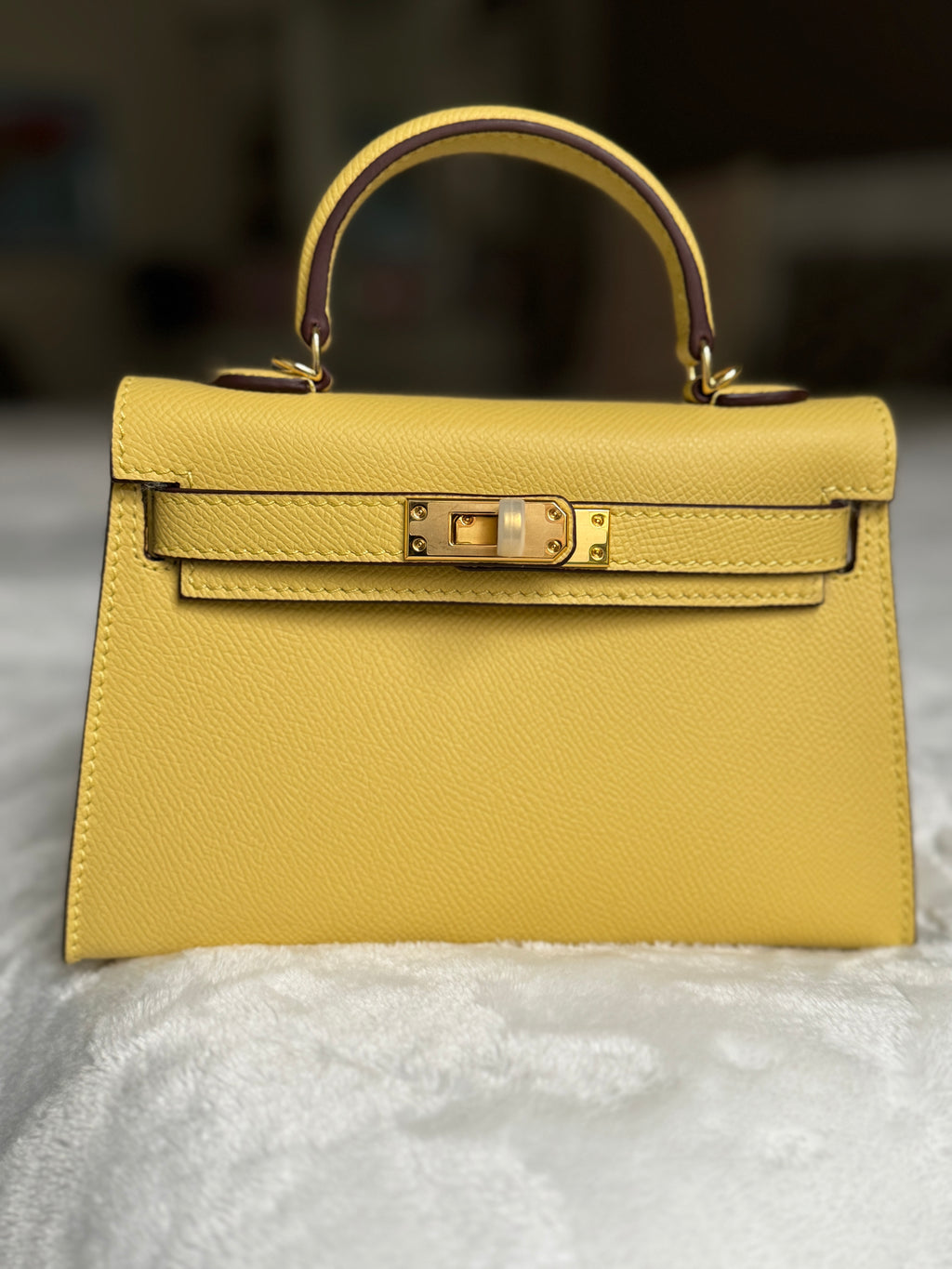 Mini Top Handle Crossbody Bag/ yellow