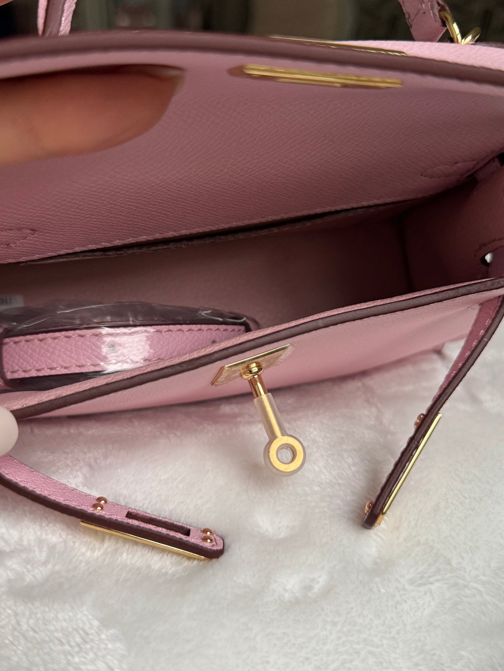 Mini Top Handle Crossbody Bag/ pink