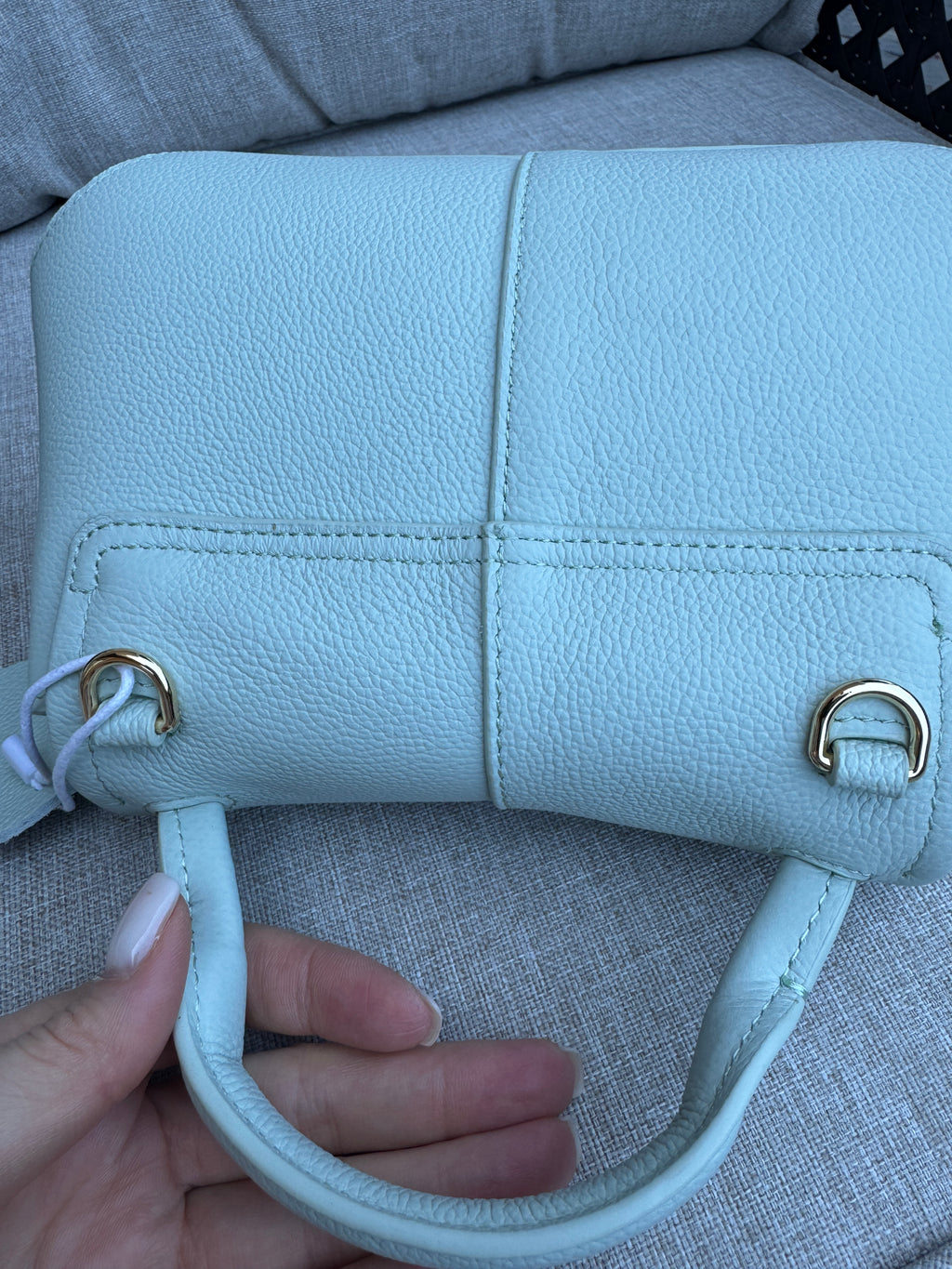 Celeste Mini Top Handle Bag – Soft Mint