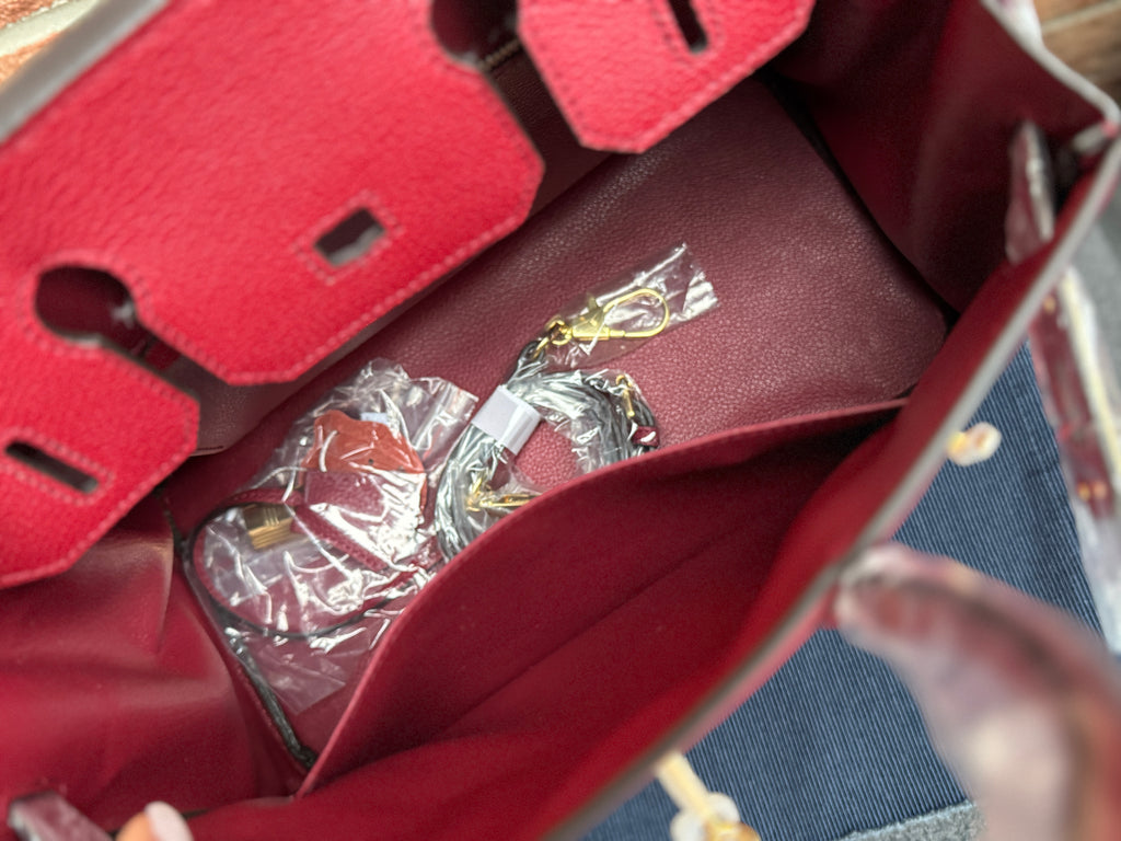 Bordeaux Grande Tote Bag – Wine Red