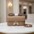 Camel Luxe Crossbody Bag – Taupe Edition