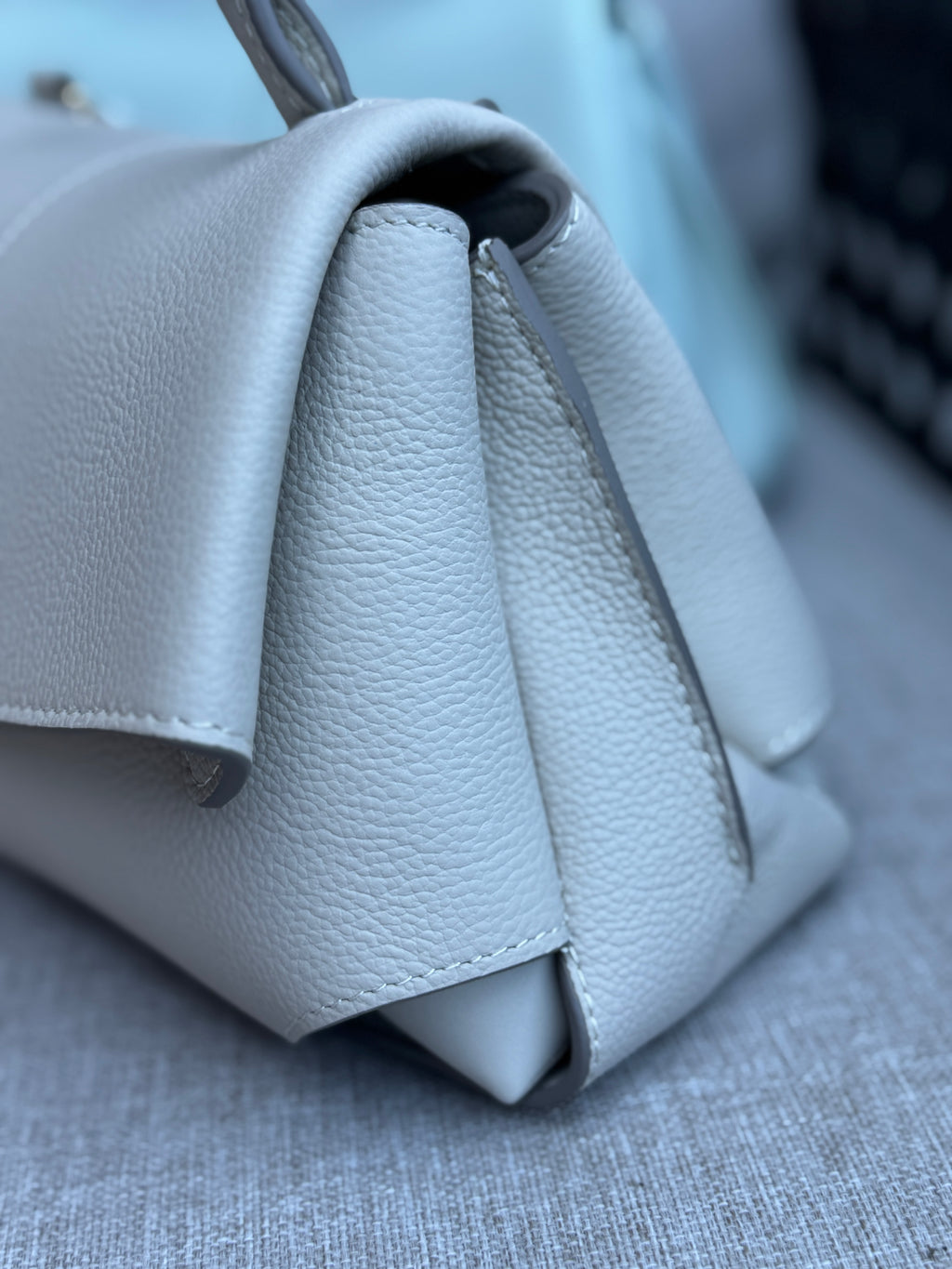 Luna Mini Top Handle Bag – Pearl Gray
