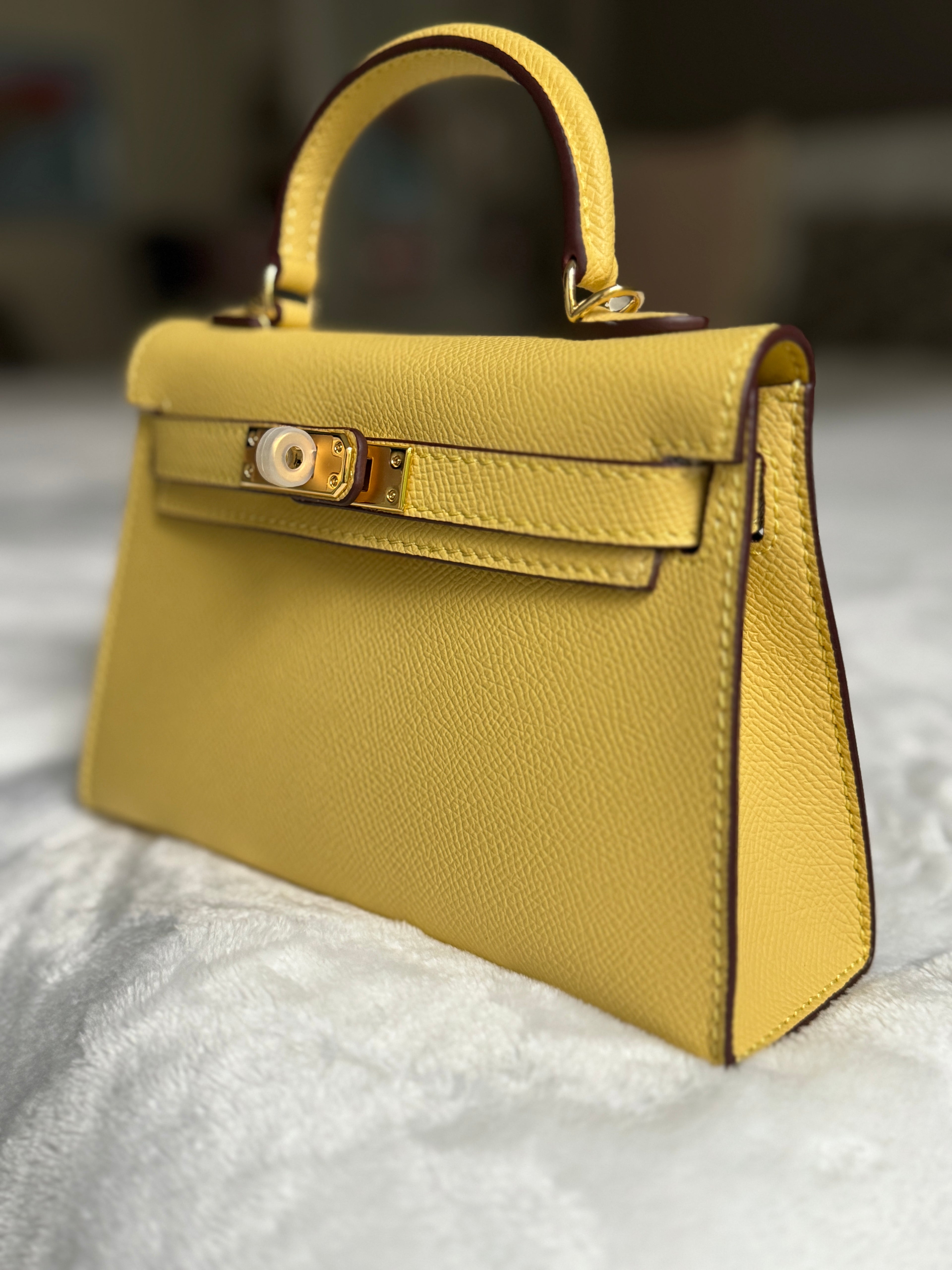 Mini Top Handle Crossbody Bag/ yellow