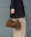 Sienna Suede Shoulder Bag – Espresso Brown
