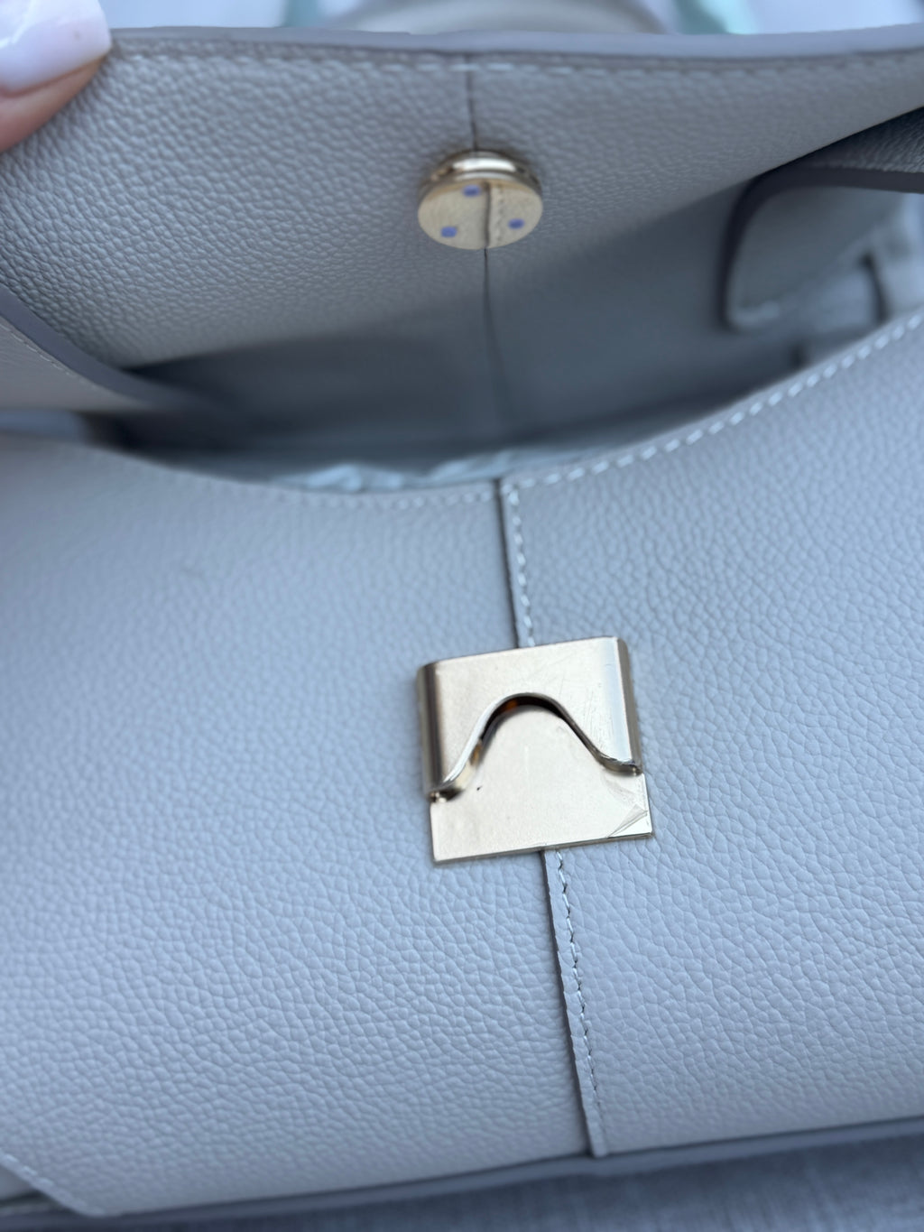 Luna Mini Top Handle Bag – Pearl Gray